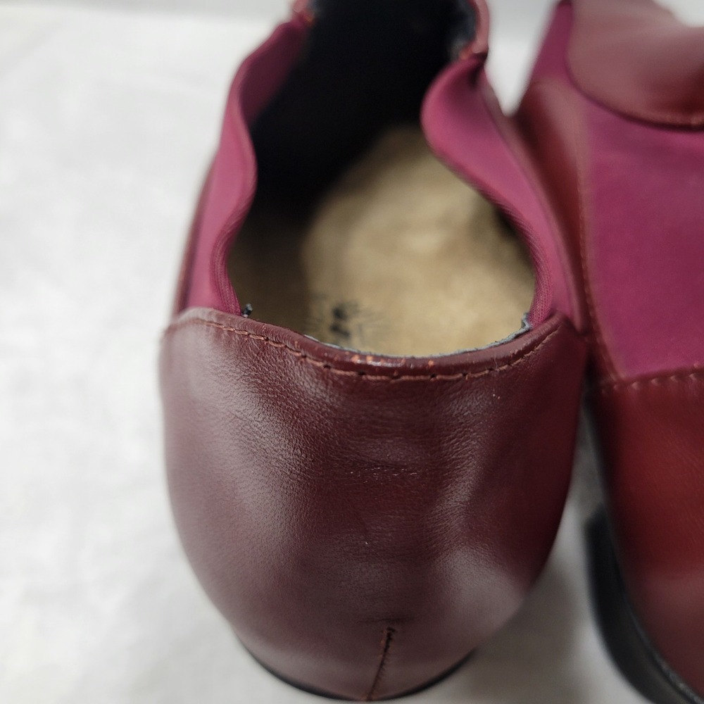 Beacon Joan Slip-On Shoes Women's Sz 8W Black Leather‎ Square Toe Block Heel - Picture 8 of 13